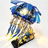 HUNKING Mechanical Jellyfish Building Set Ocean Animal Model 1146PCS Age 8+ | Bionic Tentacle Desk Decor Building Blocks, Creative Birthday Christmas Holiday Gift for Kids Teens