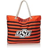 FOCO NCAA College Team Logo Nautical Stripe Tote Beach Bag