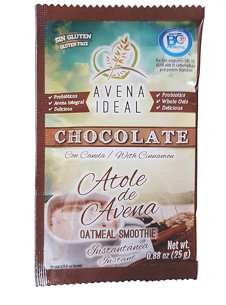 Avena Ideal Oatmeal Smoothie, Cinnamon, Gluten Free Oats, Vegan, 12 count
