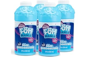 Little Kids Fom Mania Foam Refills|Non Toxic Tear Free Formula| Amazon Exclusive 4 Pack Includes 48oz of Foam Concentrate|Refills Fomilator 24X and Fomalanche 16X|for Parties, Birthdays, Outdoor Fun , Blue