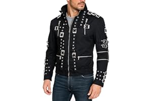 CLASSIC JACKETS Mens King BAD Concert Metal Rock Vintage Black Cosplay Halloween Costume Cotton Jacket