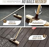 Newman and Cole 12in Outdoor Broom with Wooden Handle Natural Bassine Bristles view 3
