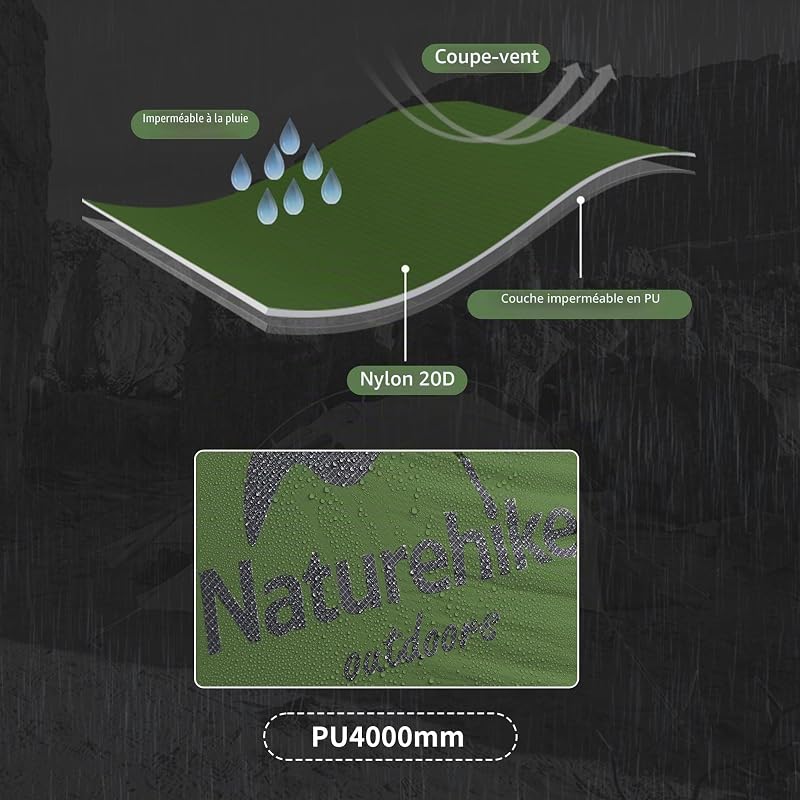 Mongar Tente de Camping Double Ultralégère en Silicone 210T pour 2 Personnes (210T Verde Foresta)