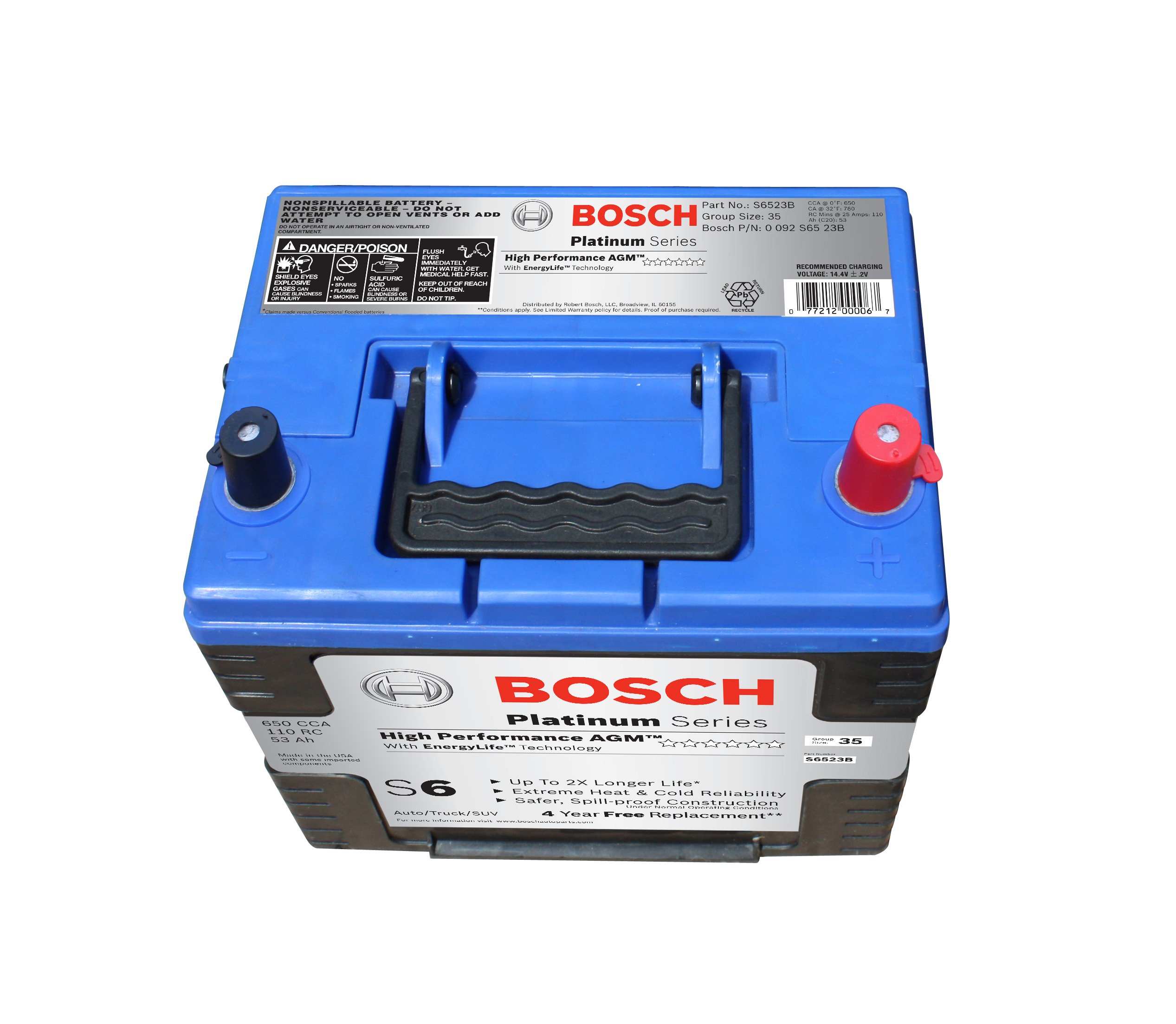 Bosch S6523B S6 Flat Plate AGM Battery Buy Online in UAE