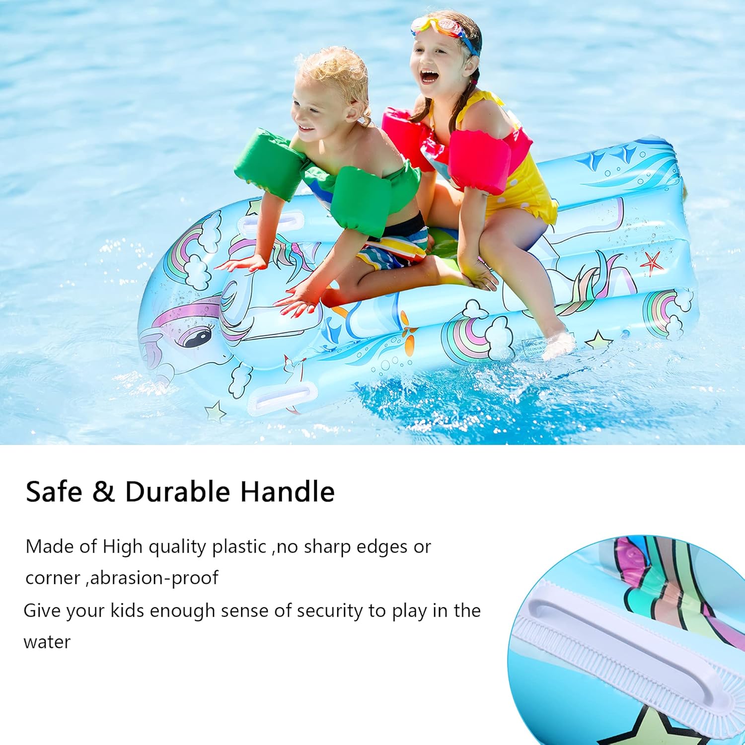 Invech Inflatable Pool Float for Kids, 3 Pack Unicorn Swim Rings with Lounger Raft, Summer Fruits Pool Tubes for Boys/Girls Swimming Water Floats Party Toys: Sports & Outdoors
