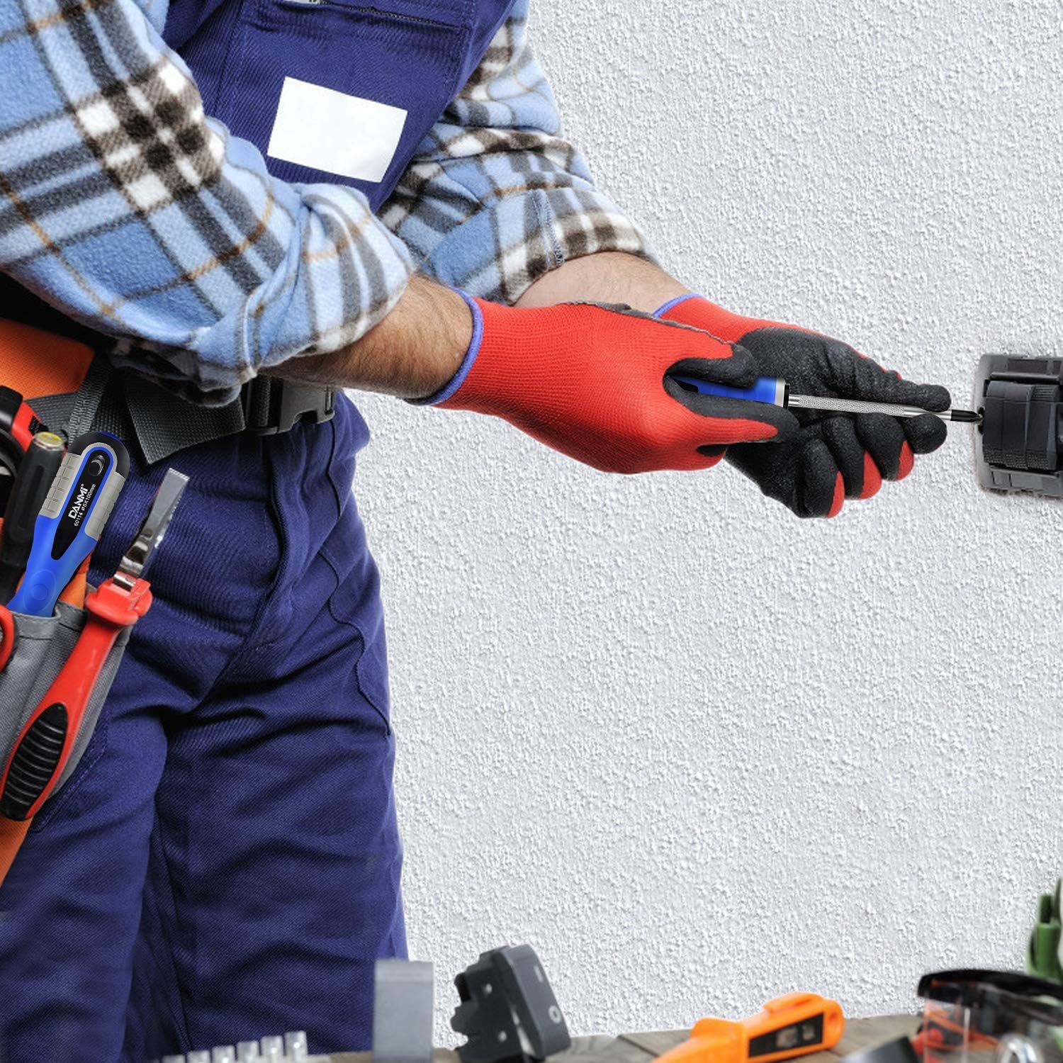 AbeTammy 2-Piece Screwdriver Set, 3.89 inch Shaft Non-Slip Grip Screwdriver Magnetic Tip 6mm PH2 Slotted/Phillips Screwdrivers, Drop Forged Chrome-Vanadium Shaft (Phillips Slotted Screwdriver Set) - - 