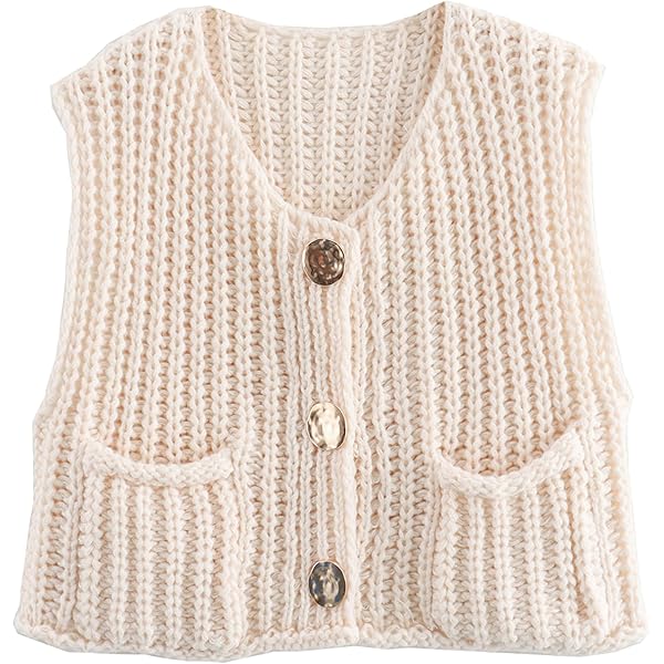 トップス sheer short cardigan cup in knit cami Ainangua Sleeveless Cropped Cardigan for Women Casual Chunky