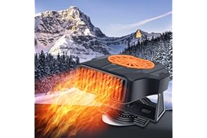 LEONNN High Power Portable Car Heater or Fan, Cold Car Space & Fast Heating Car Windshield Defrost Defogger, 12V 150W Automobile Heater Can Heat Rapidly in 60 Seconds, Auto Ceramic Heater Fan