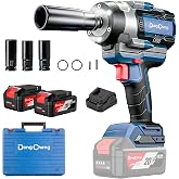 Dong Cheng 20V Brushless Impact Wrench, 1254 ft-lbs(1700N.m) 1/2 Impact Gun | 1900RPM 4-Speed Adjustable High Torque Wrench with 4 sockets (10-21mm)&amp;bag for Home Car Tire Lug Nut Removal Tool(2x5.0Ah)