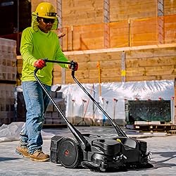 30" Battery Powered Push Sweeper with Triple Power