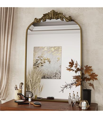 Amazon.com: Wall Mirror, Vintage Carved Bathroom Mirror 22
