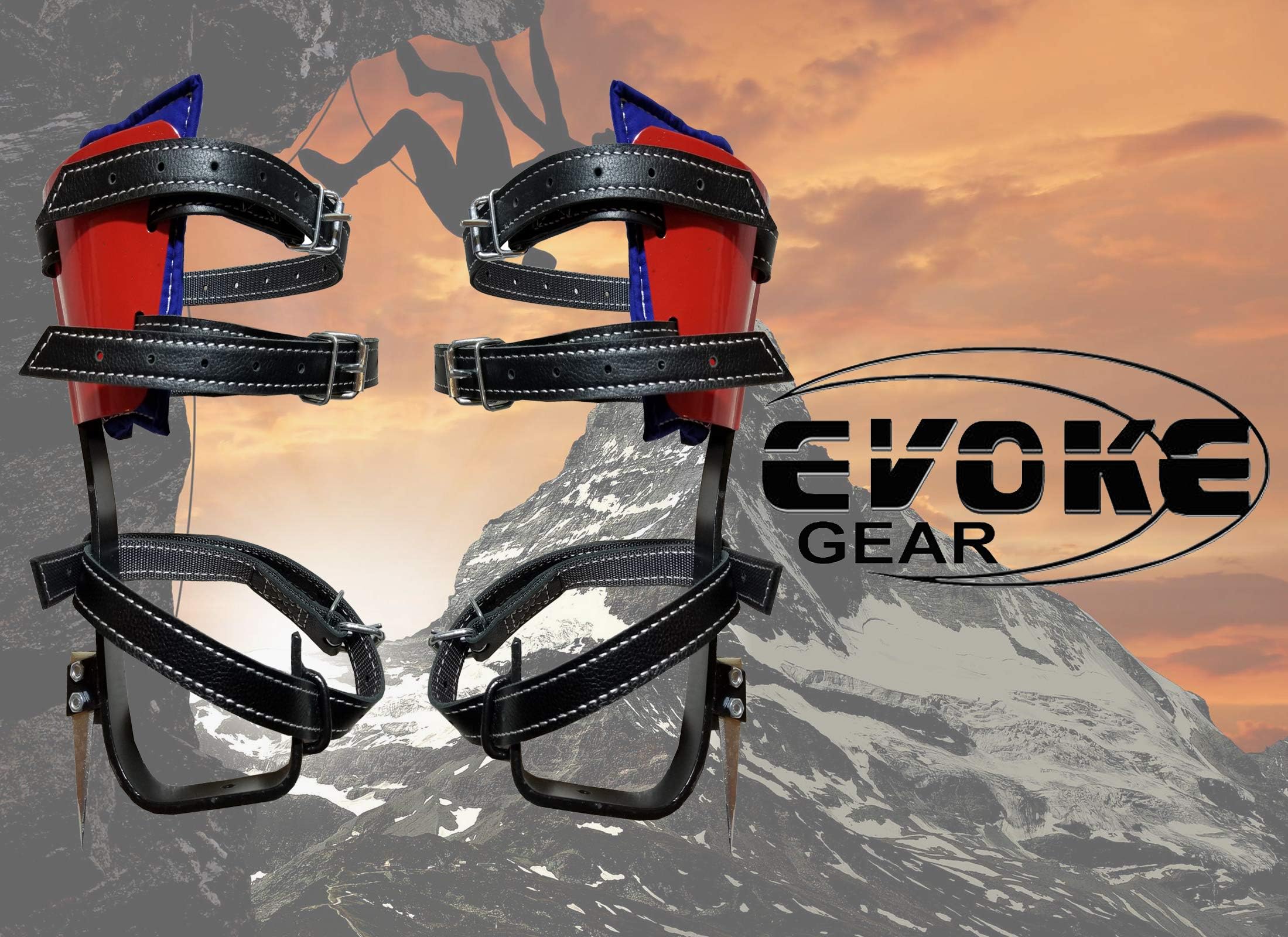Evoke Gear Tree Climbing Spike Set Pole Spurs Climber Come with Tree and Pole Graffs