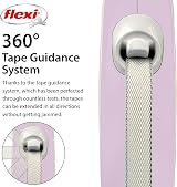 flexi Comfort S Tape 5 m blush-rosé Retractable Leash for Dogs up to 15 kg view 3