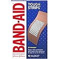 Band-Aid Brand Tough Strips Adhesive Bandages for Wound Care, Durable Protection for Minor Cuts and Scrapes, Extra Large Size, 10 ct