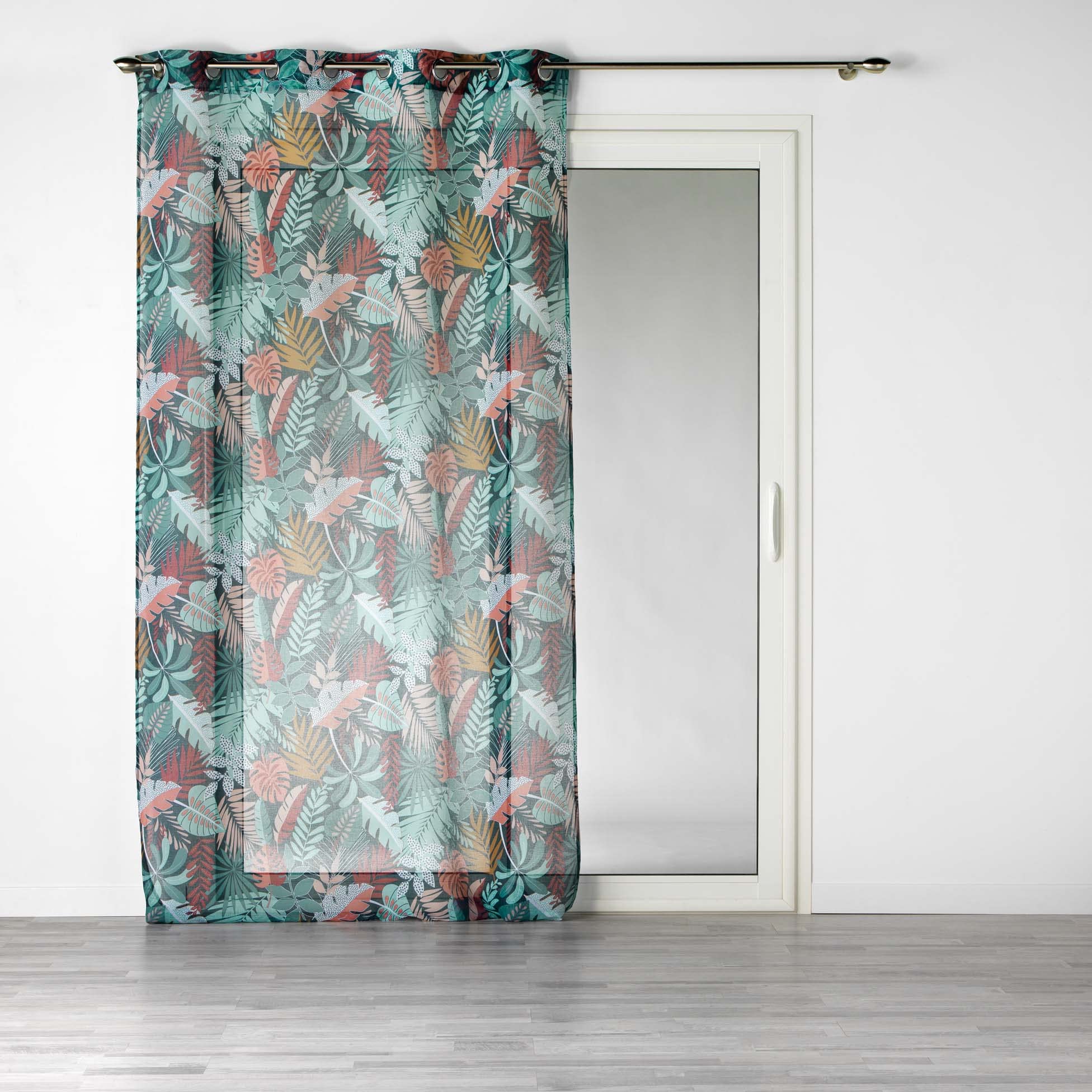 Douceur d'Intérieur, Jacala Blue Sandblasted Eyelet Curtain 140 x 240 cm