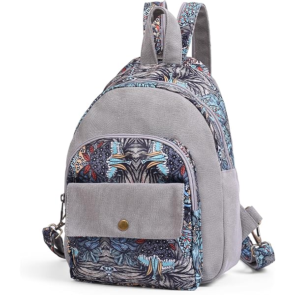 Amazon.com: NCRJCZQL Goth Bat Flowers Quilted Backpack Purse  display picture 2