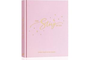 Lanpn Baby Memory Book - Linen Baby Book Memories Keepsake - The Story of You - Newborn Baby First 5 Year Journal Scrapbook Photo Book Milestone Album for Boy Girl New Parents (Pink, 154 Pages)