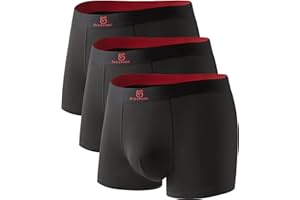 GLESTORE Mens Modal Underwear Trunks Underwear for Men Pack with Pouch Moisture Wicking