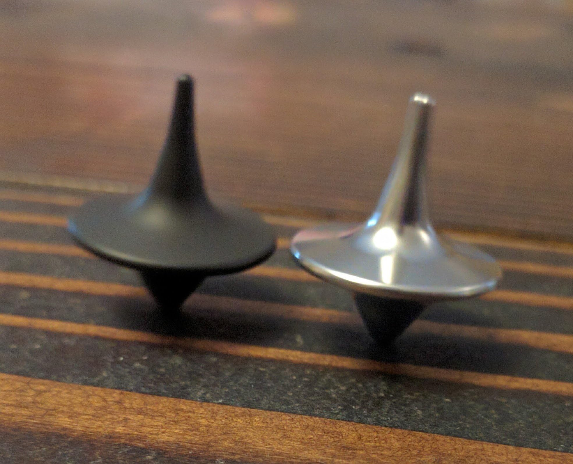 ShadowSpin Dark Precision Machined Spinning Top 303 Stainless Steel