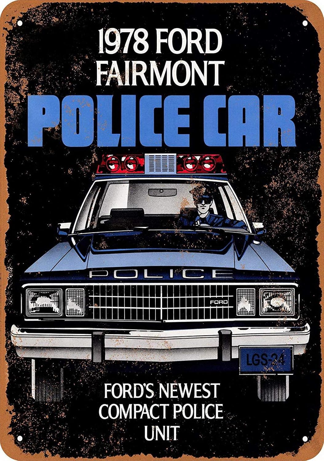 Amazon Co Jp Weytff 8 X 12 メタルサイン フォード フェアモント ポリス カーズ パブ ホームデコレーション メタルブリキサイン ホーム キッチン