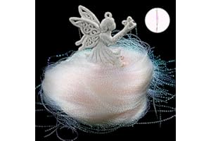 Jutom Angel Hair Christmas Decoration Iridescent Tinsel Angel Hair Christmas Iridescent Icicle Tinsel Angel Cloud Angel Hair for Christmas Tree Home Table Gift Decoration