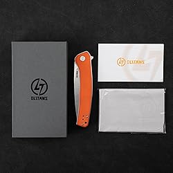 OLITANS G066 Folding Knife 3.5" D2 Blade White G10