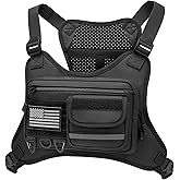 OCKLILY Chest Bag for Men Women, Outdoor Sports Running Vest Bag, Chest Pack for Running, Cycling, Hiking, Workouts, Travel