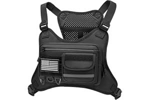OCKLILY Chest Bag for Men Women, Outdoor Sports Running Vest Bag, Chest Pack for Running, Cycling, Hiking, Workouts, Travel