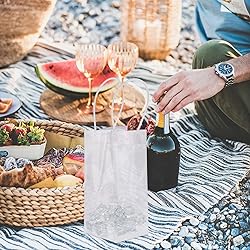 WAONIQ Ice Wine Bag, Portable Collapsible Clear