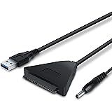 CSL - USB 3.0 zu SATA Adapter / Konverter UASP f&uuml;r 2.5 / 3.5 Zoll SATA HDD / SSD Laufwerke | inkl. 12V 2A DC-Netzteil | USB Attached SCSI Protocol (UASP) | SATA 3 / 6G | Hot Swap