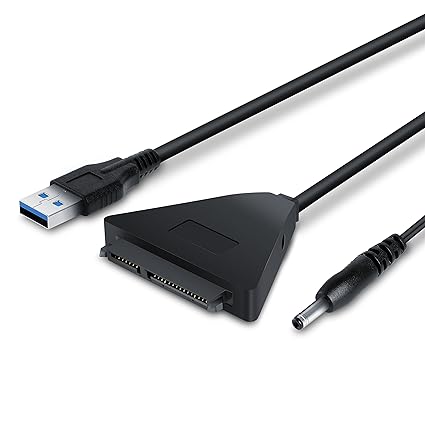 CSL - USB 3.0 zu SATA Adapter/Konverter UASP für 2.5/3.5 Zoll SATA HDD/SSD Laufwerke | inkl. 12V 2A DC-Netzteil | USB Attache