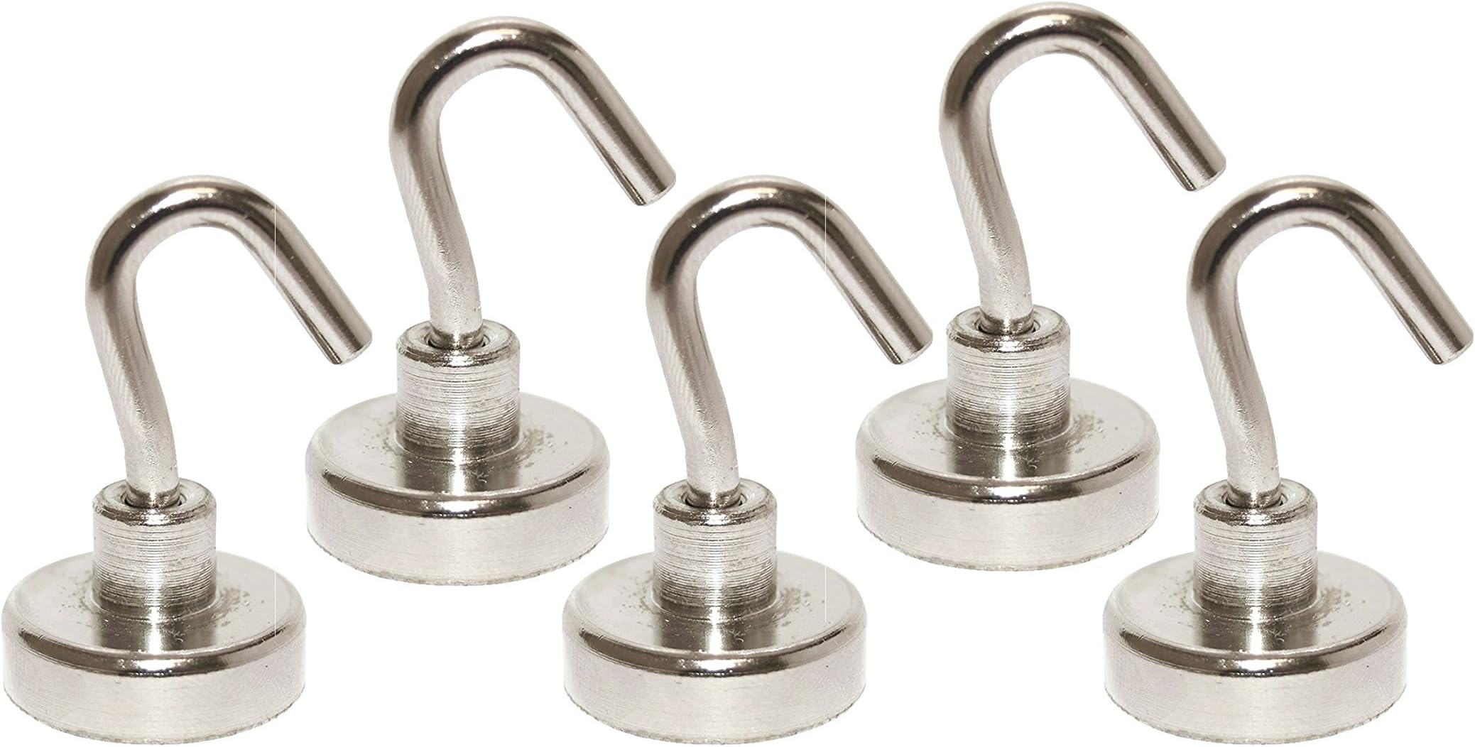 totalElement 6 kg Hooks - Neodymium Rare Earth Magnets, Grade N48 (5 Pack)