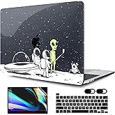 MEEgoodo Case for MacBook Pro 13 inch, Hard Shell Case with Keyboard & Camera Cover, Compatible with 13 inch MacBook Pro A2338 M2/M1 A2251 A2289, Astronauts & Alien Theme