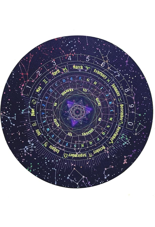 Planche De Divination En Bois - Pendule Étoilé, Tableau De Messages Métaphysiques, 15x15 Cm