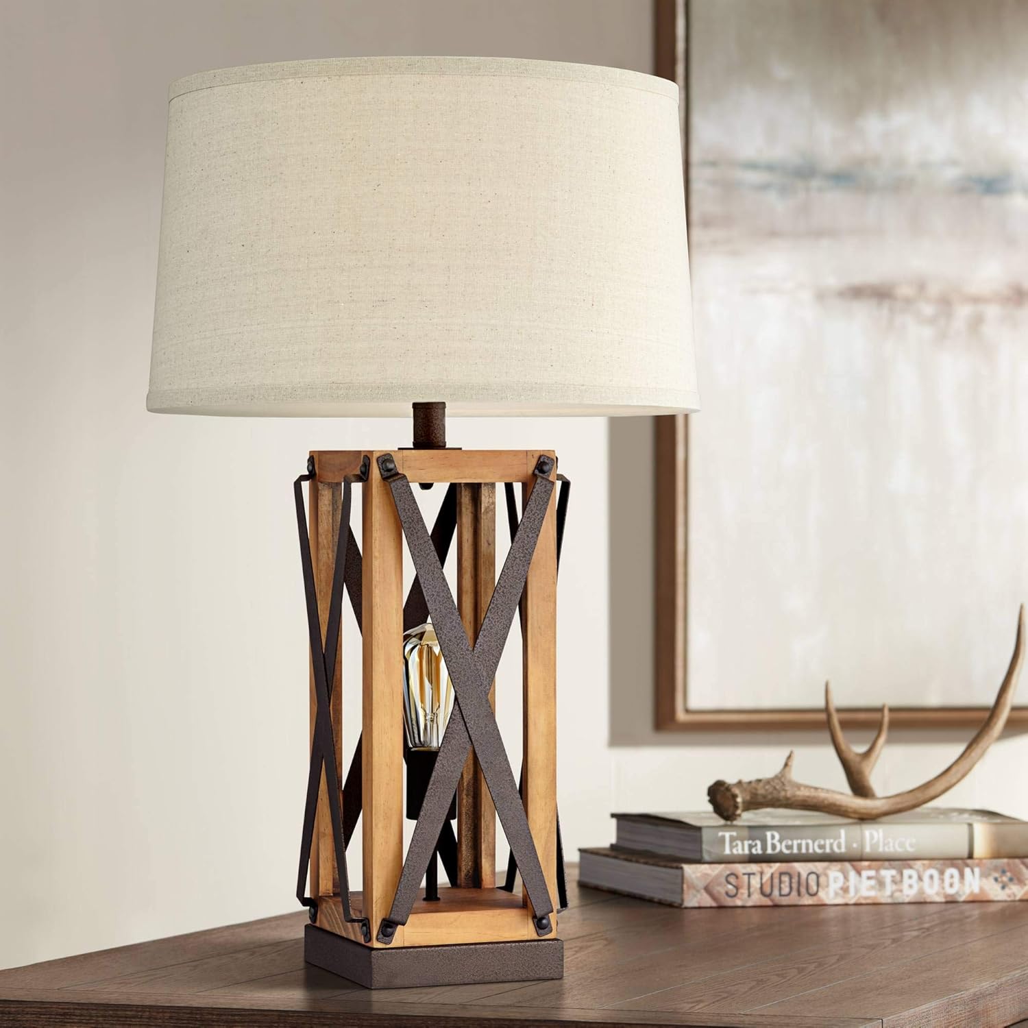 Best wood base mission table lamps