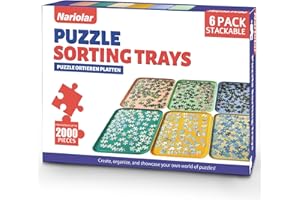 Nariolar Puzzle Sorting Trays, 6 Pack Puzzle Sorter for Sorting 1500-2000 Puzzle Pieces