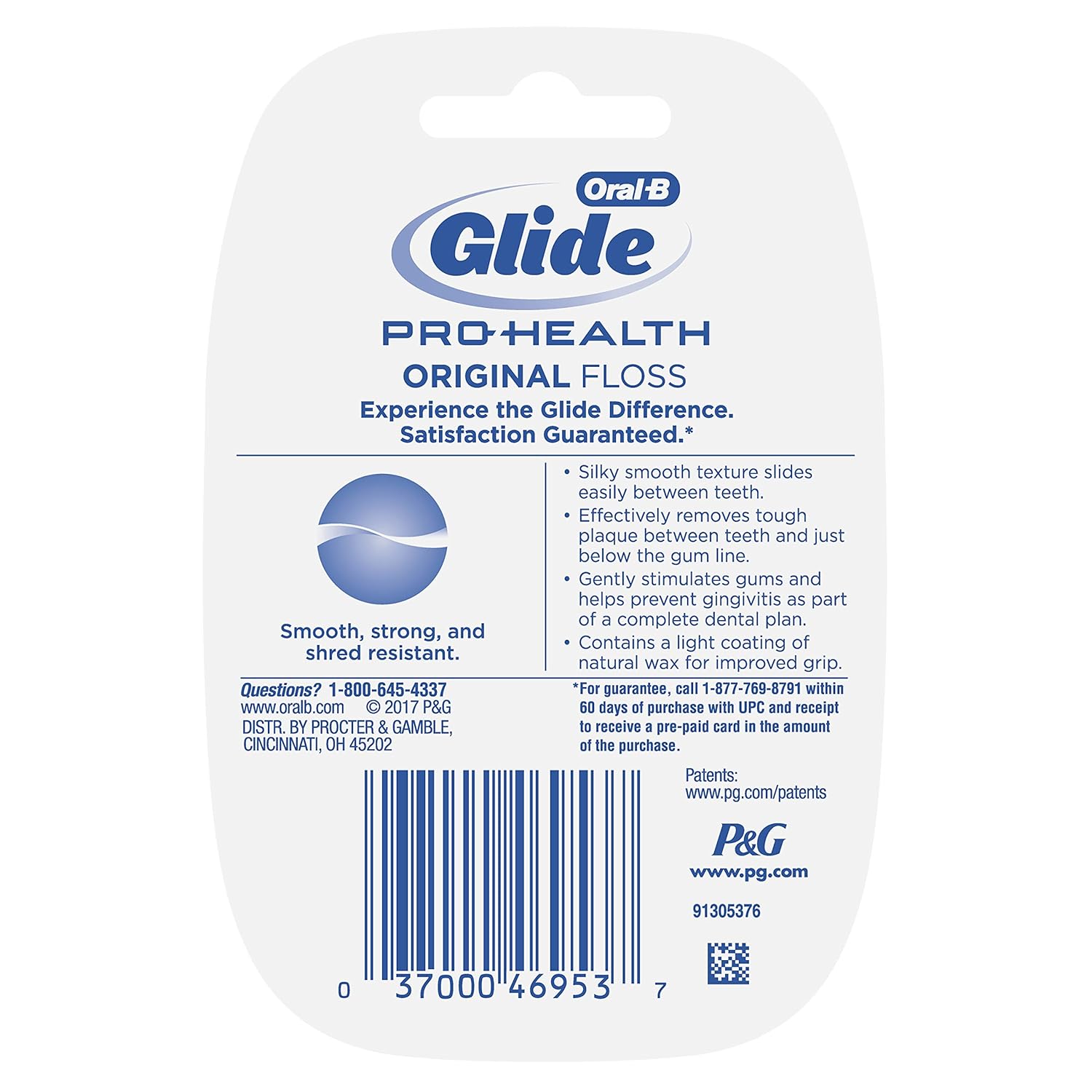 Oral-B Glide Pro-Health Dental Floss, Original Floss, 50m, Pack of 6 : Tooth Whitening Products : Beauty