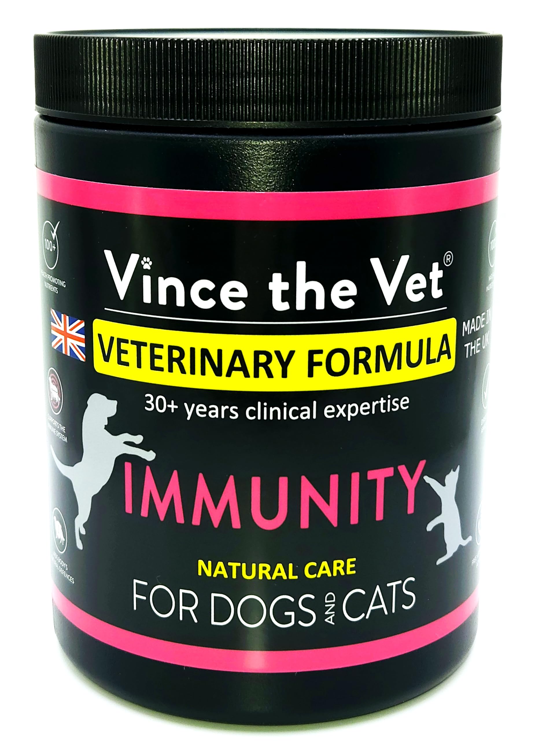 Vince the Vet - Natural Immunity Multivitamin Powder for Dogs & Cats (400g), Human Grade Veterinary Formulated Blend of Echinacea Purpurea Stem & Leaf, Echinacea Purpurea Root & Kelp