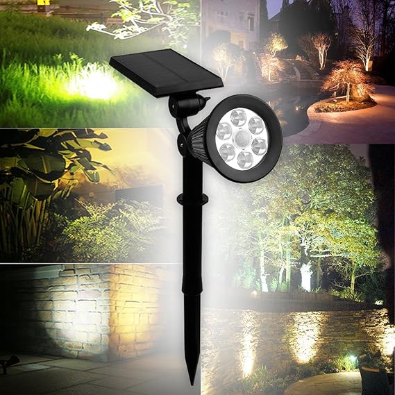 LED Solar Strahler Solarleuchte Beleuchtung Spotlight Warmweiß 3th Version Superhelle (2st.Warmweiß m.Bewegungsmelder)