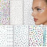 NOOEPC Self Adhesive Face Gems Stickers, Hair Gems