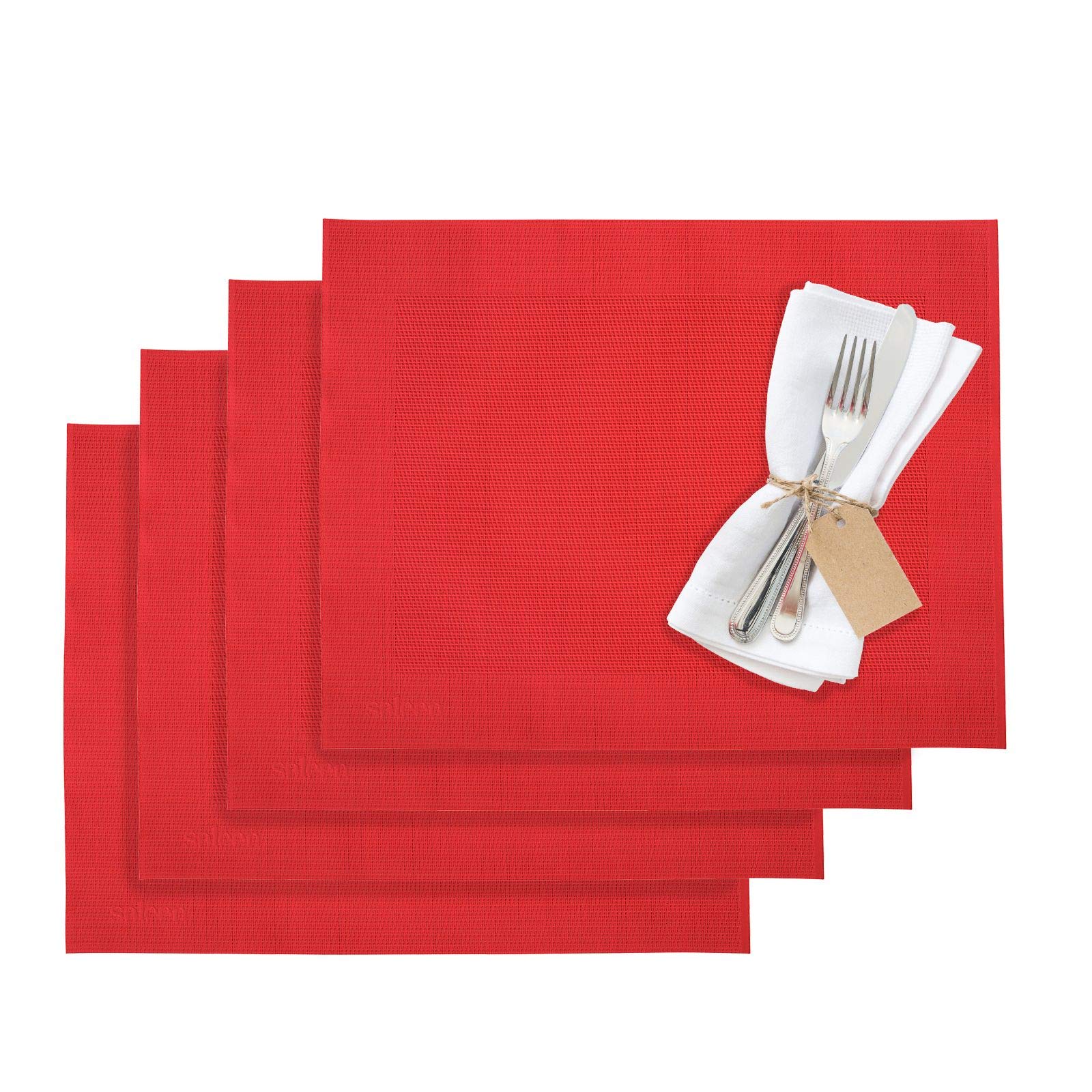 Westmark Placemats, 4 pieces, 42 x 32 cm, Synthetic, Red, Saleen Edition: Home