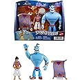 Disney Aladdin Storytellers Pack of 3 Figures Genie, Aladdin and Magic Carpet, Cave of Wonders Authentic Posable Movie Toys 4 Inch Scale