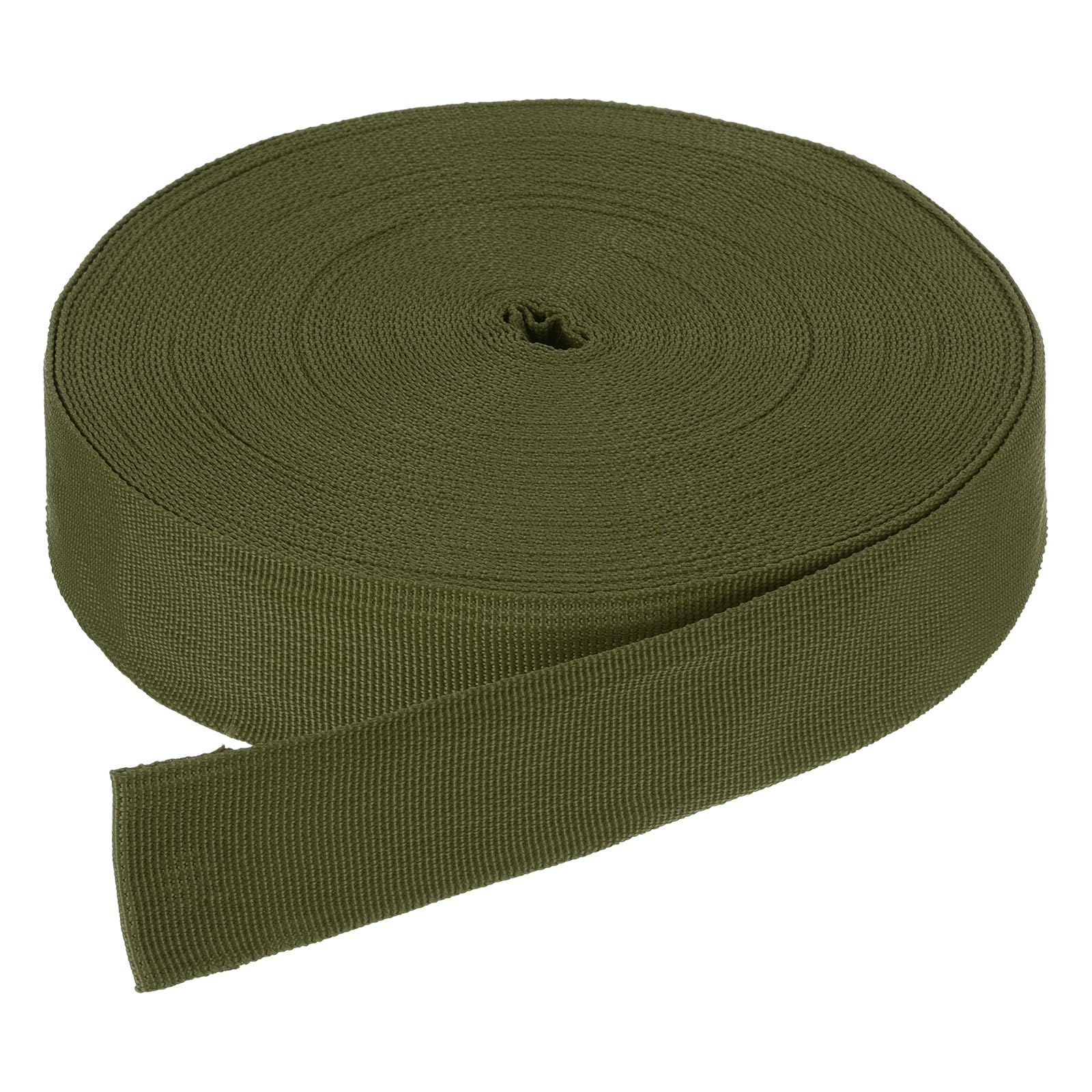DMiotech 50 Yard x 1 1/2 Inch Width Nylon Webbing Strap Poly Flat Webbing Strapping for DIY Craft Backpack Strapping, Sewing, Outdoor Gear Repair, Army Green