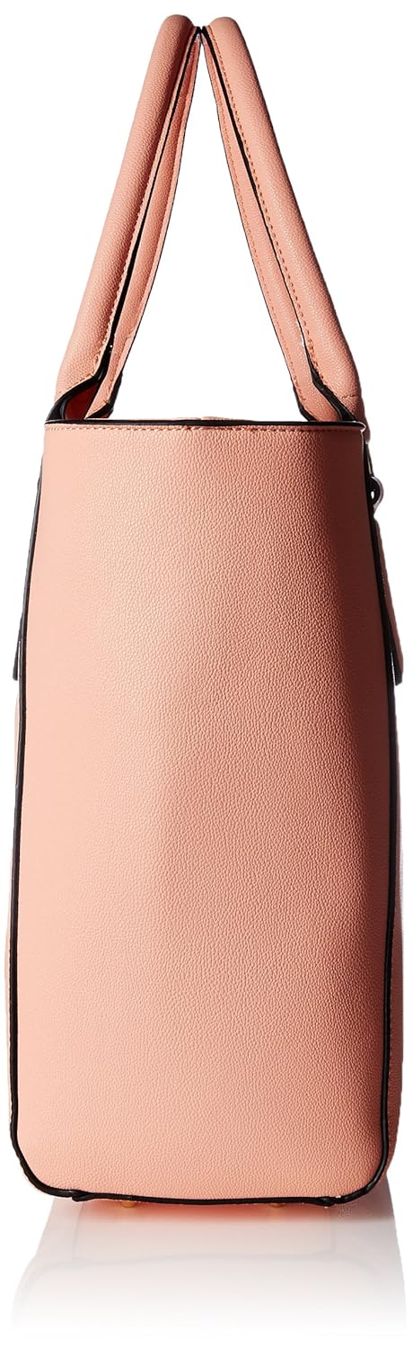 cathy london women's handbag, material- synthethic leather, colour- peach