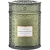 LA JOLIE MUSE Eucalyptus & Alpine Sage | Eucalyptus, Lavender & Sage Candle for Home Cleansing | 19 oz Wooden Wick | Natural Soy Wax | 90 Hours Burn | Candle for Relaxation