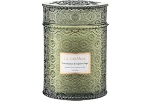 LA JOLIE MUSE Christmas Candle | Eucalyptus & Alpine Sage | Eucalyptus, Sage & Lavender | 19 oz Wooden Wick Soy Candle | 90-Hour Burn | Cozy Winter & Holiday Relaxation