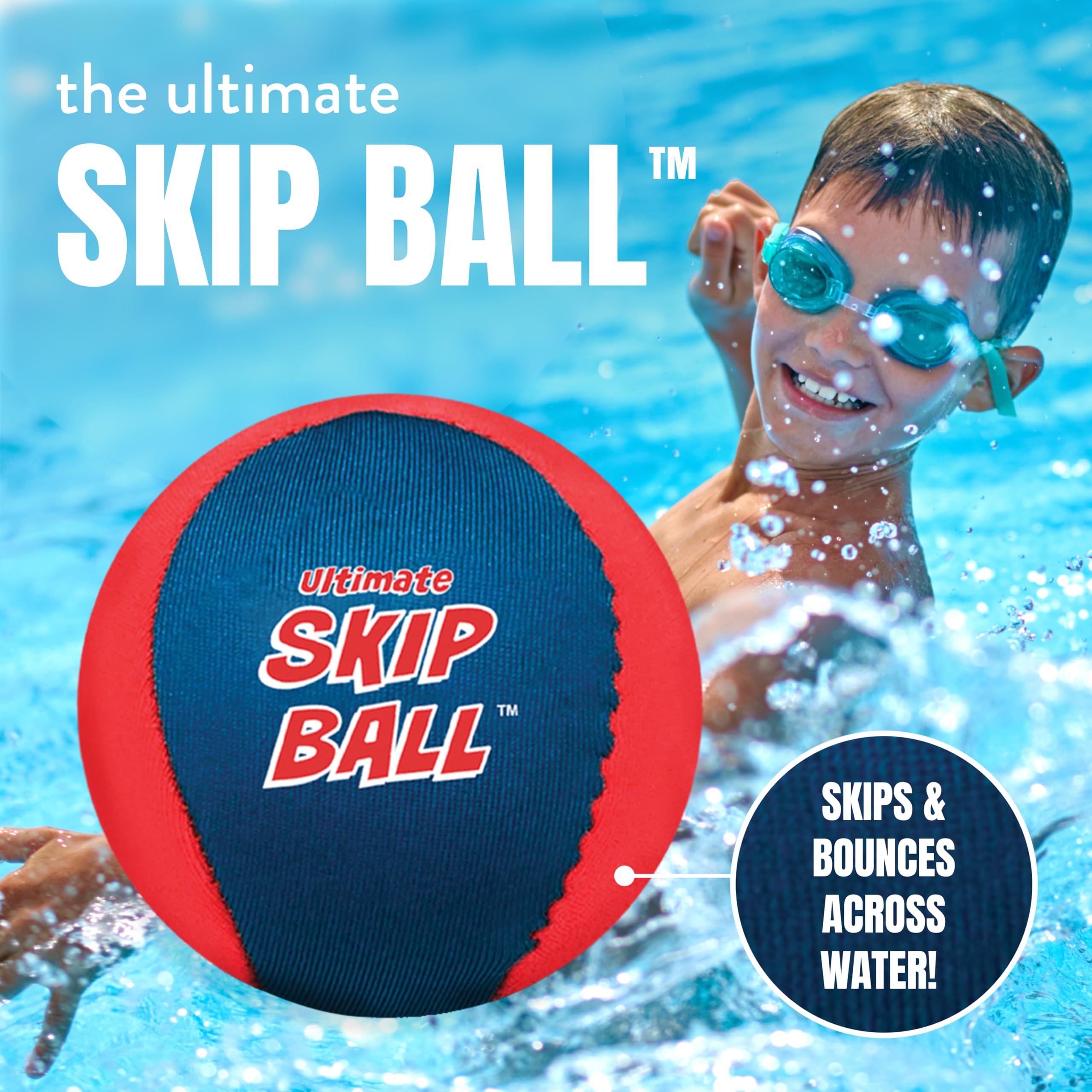 Activ Life The Ultimate Skip Ball – Water Bouncing Ball (2 Pack) Create Lasting Memories with Your Friends & Family at The Beach, Lake or Pool - Great for All Ages