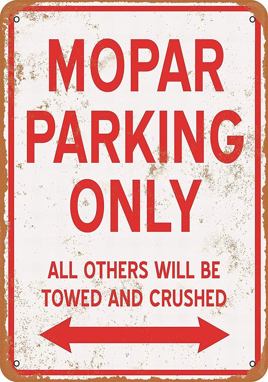 mefoll 12 x 16 Metal Sign Mopar Parking ONLY Retro Tin Art Decor Bar Home Decor Wall Signs