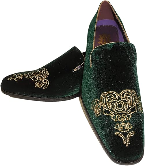 royal blue and gold loafers