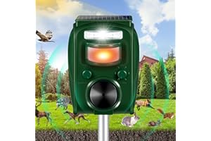 JAHY2TECH 2024 Upgraded Ultrasonic Animal Repeller Outdoor,Cat Repellent Outdoor Solar Animal Repeller with Motion Sensor Deer Repellent Devices to Repel Away Squirrel Rabbit Raccoon Skunk Repellent for Yard